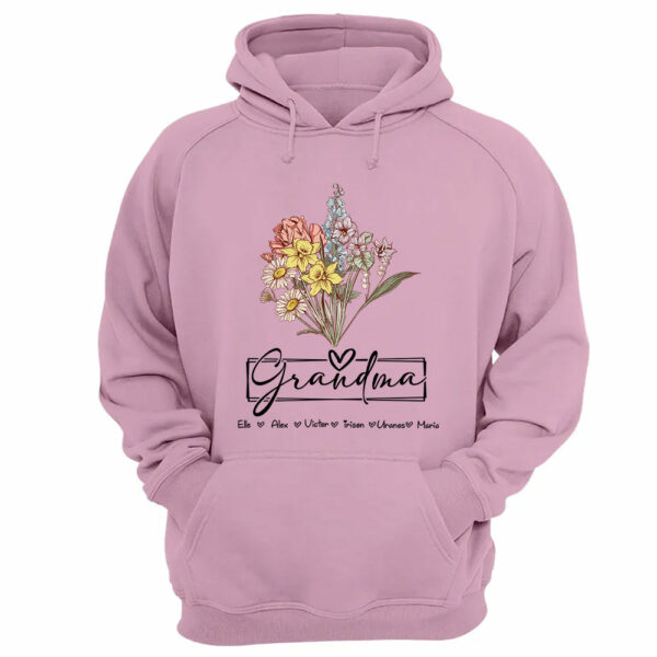 Personalized Wildflower Grandma And Kids Name Shirt - Mother's Day Gift - Image 11