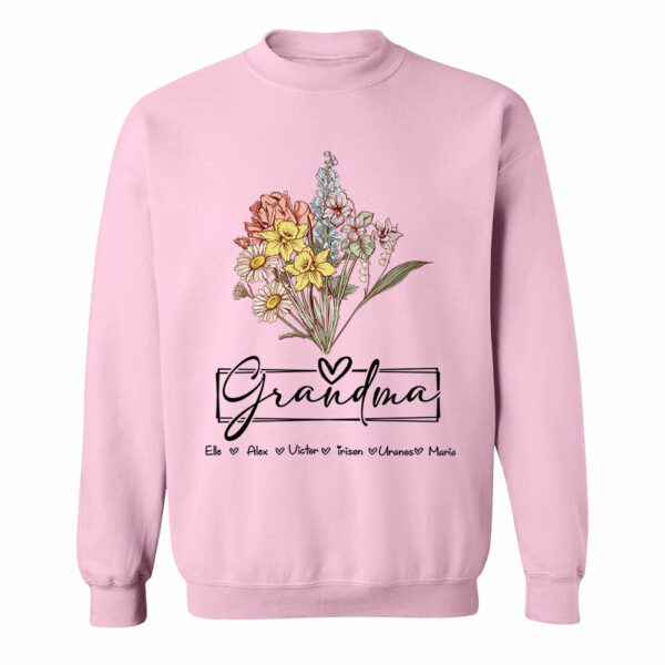 Personalized Wildflower Grandma And Kids Name Shirt - Mother's Day Gift - Image 7