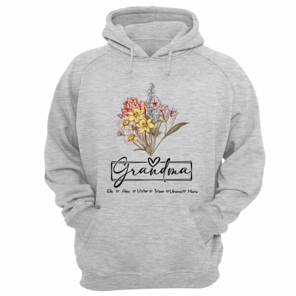 Personalized Wildflower Grandma And Kids Name Shirt - Mother's Day Gift - Image 12