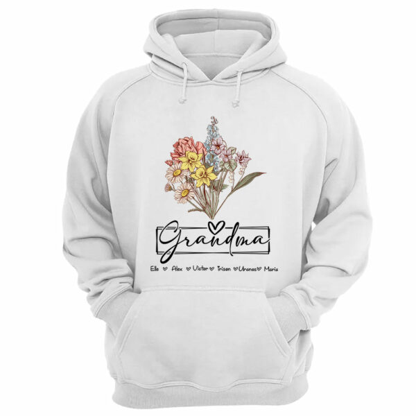 Personalized Wildflower Grandma And Kids Name Shirt - Mother's Day Gift - Image 10