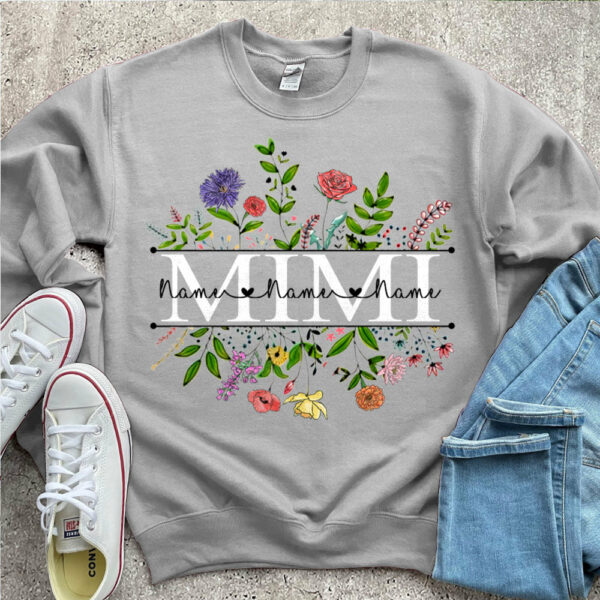 Personalized Wildflowers Mimi And Grandkids Name Shirts For Mimi - Image 7