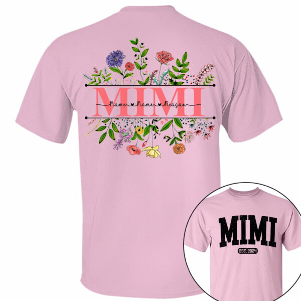 Personalized Wildflowers Mimi Grandkids Shirt For Grandma - Image 7