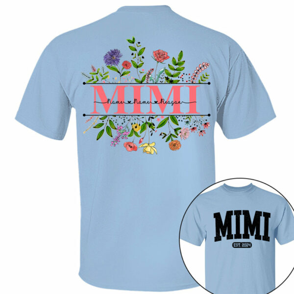 Personalized Wildflowers Mimi Grandkids Shirt For Grandma - Image 6