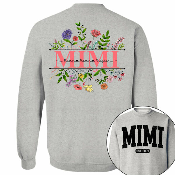Personalized Wildflowers Mimi Grandkids Shirt For Grandma - Image 8
