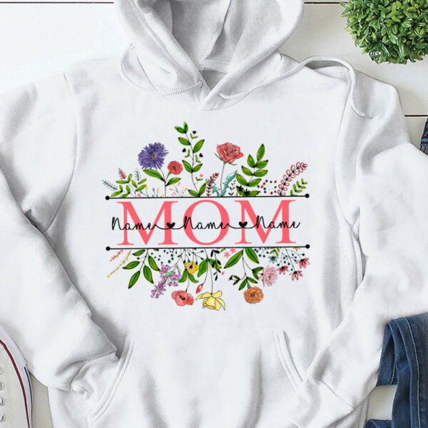 Personalized Wildflowers Mom And Grandkids Name Shirts For Mom - Image 8
