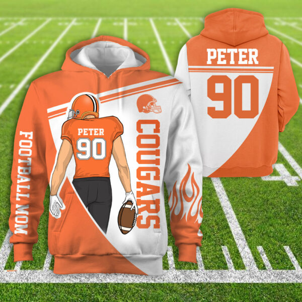 Personalzied American Football American Football Custom Player All Over Print Hoodie Shirt K1702 - Image 7