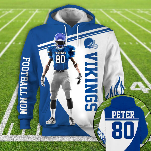 Personalzied American Football American Football Custom Player All Over Print Hoodie Shirt K1702 - Image 4