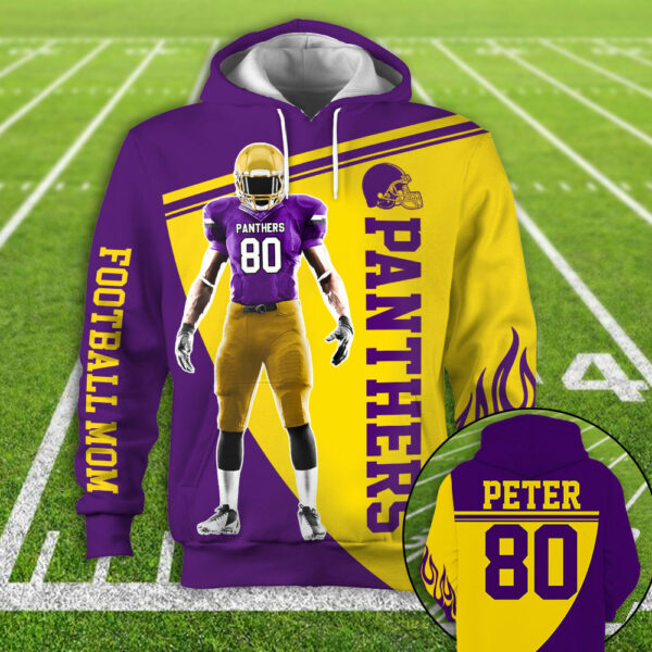 Personalzied American Football American Football Custom Player All Over Print Hoodie Shirt K1702 - Image 2