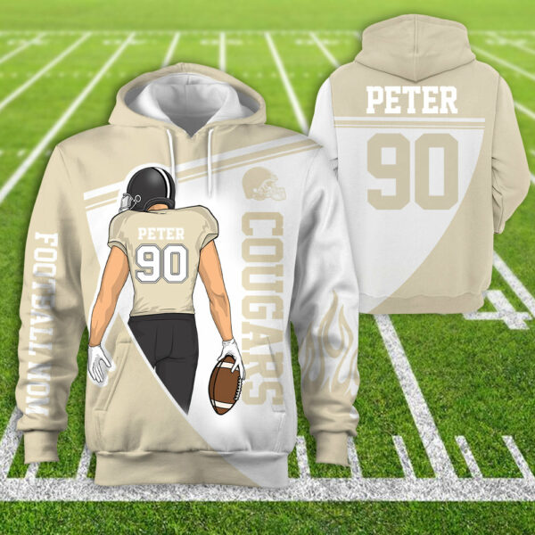 Personalzied American Football American Football Custom Player All Over Print Hoodie Shirt K1702 - Image 8