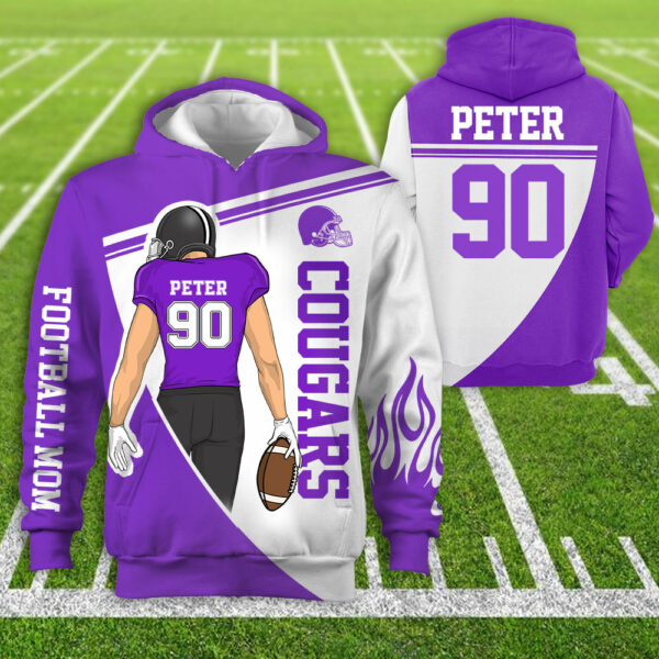 Personalzied American Football American Football Custom Player All Over Print Hoodie Shirt K1702 - Image 6