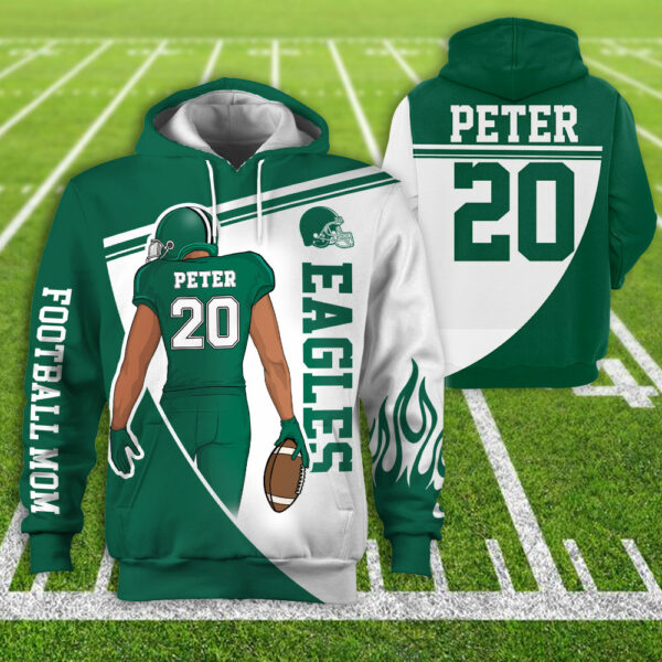 Personalzied American Football American Football Custom Player All Over Print Hoodie Shirt K1702 - Image 3