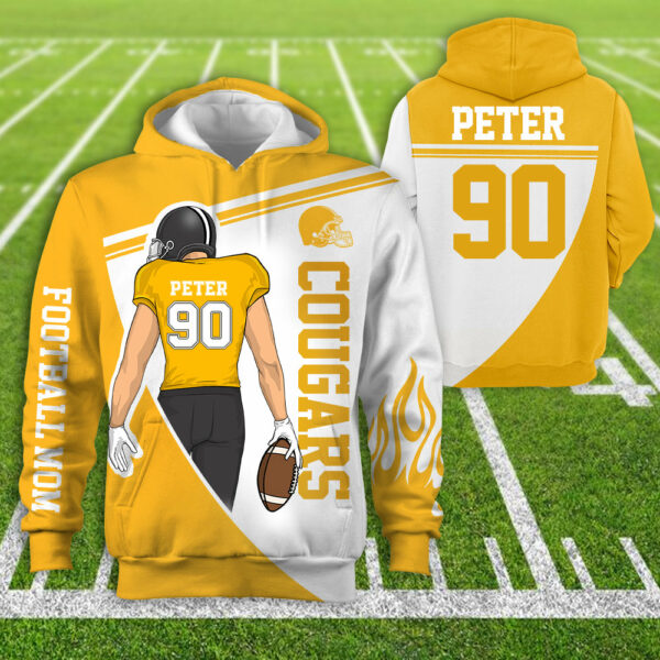 Personalzied American Football American Football Custom Player All Over Print Hoodie Shirt K1702 - Image 9