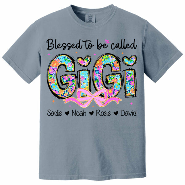 Personlized Blessed To Be Called Grandma Shirt, Custom Nickname and Kid T1807 - Image 9