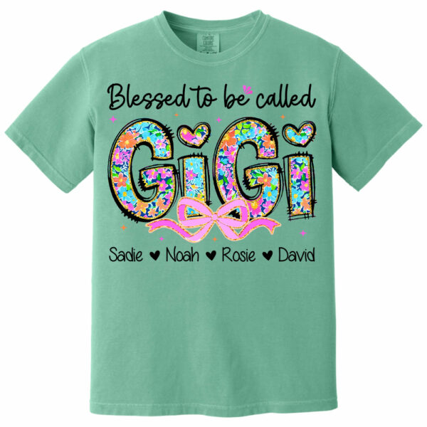 Personlized Blessed To Be Called Grandma Shirt, Custom Nickname and Kid T1807 - Image 13