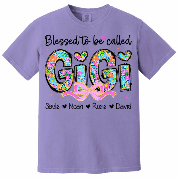 Personlized Blessed To Be Called Grandma Shirt, Custom Nickname and Kid T1807 - Image 12