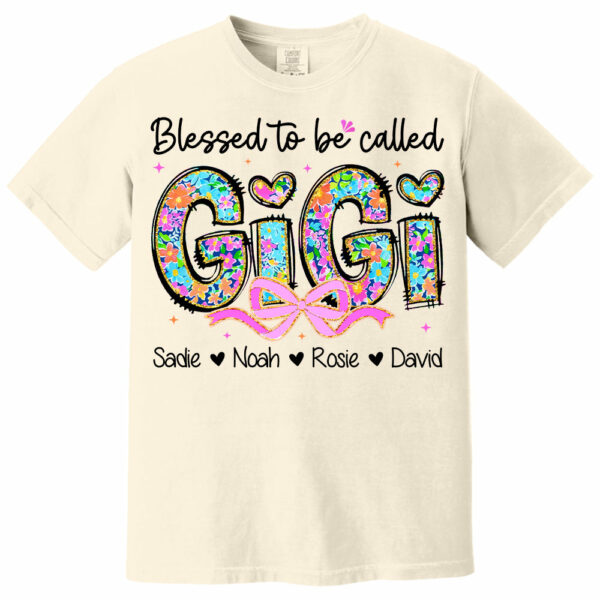 Personlized Blessed To Be Called Grandma Shirt, Custom Nickname and Kid T1807 - Image 8