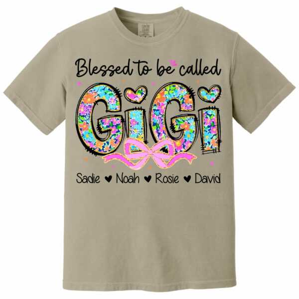 Personlized Blessed To Be Called Grandma Shirt, Custom Nickname and Kid T1807 - Image 10