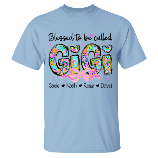 Personlized Blessed To Be Called Grandma Shirt, Custom Nickname and Kid T1807 - Image 6