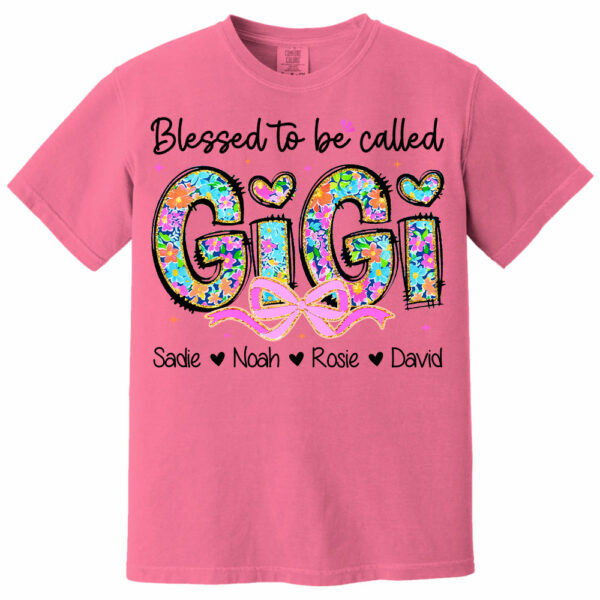 Personlized Blessed To Be Called Grandma Shirt, Custom Nickname and Kid T1807 - Image 11