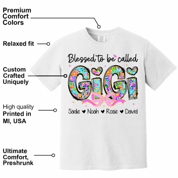 Personlized Blessed To Be Called Grandma Shirt, Custom Nickname and Kid T1807 - Image 15
