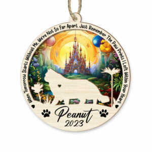 Pet Memorial Suncatcher Personalized Ornament - Loss of Pet Sympathy Gift - Handmade Custom Name Cat Decor, Engraved Cat Lovers Gift