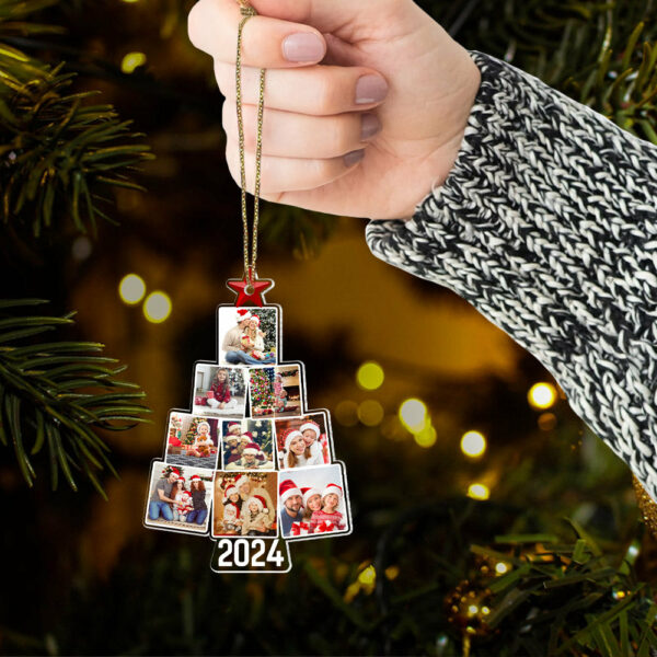 Photo Family Tree Christmas - Personalized Acrylic Photo Ornament - Image 5