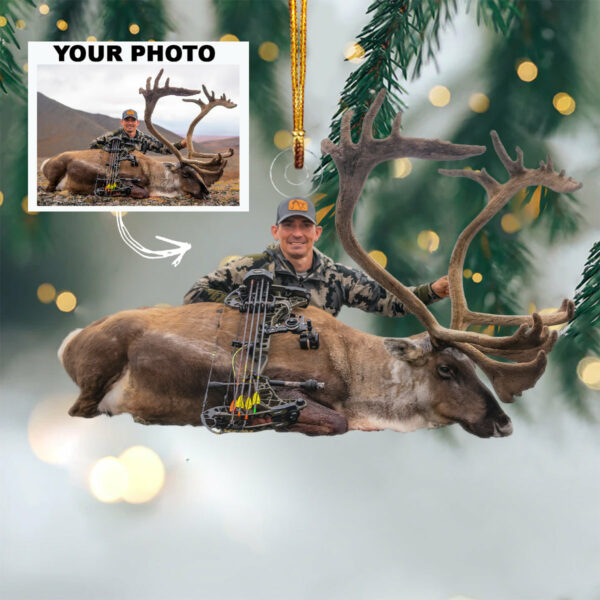 Photo Ornament Gift For Hunting Lovers - Custom Upload Photo Deer Hunting Lovers