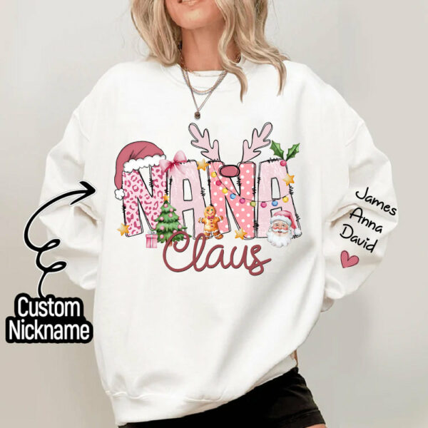 Pink Trend Gigi Claus Custom Sweatshirt - Best Family Christmas Gift for Grandma - Image 2