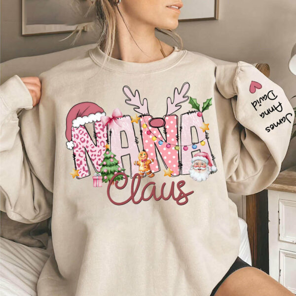 Pink Trend Gigi Claus Custom Sweatshirt - Best Family Christmas Gift for Grandma - Image 10