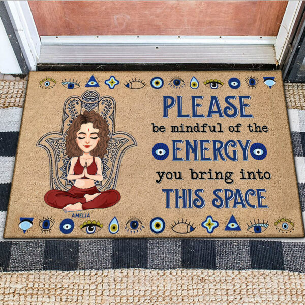 Please Be Mindful Of The Energy You Bring To This Place - Custom Doormat For Yoga Lovers - Personalized Cute Gifts NA04 - Image 7