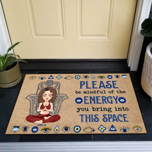 Please Be Mindful Of The Energy You Bring To This Place - Custom Doormat For Yoga Lovers - Personalized Cute Gifts NA04 - Image 8