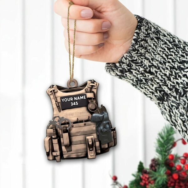 Police Bulletproof Personalized Ornament Gifts For Police Policeman A Festival Gift - Image 4