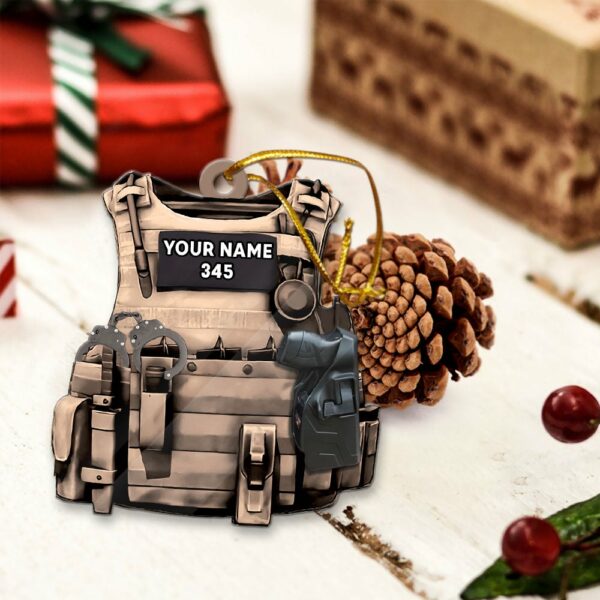 Police Bulletproof Personalized Ornament Gifts For Police Policeman A Festival Gift - Image 5