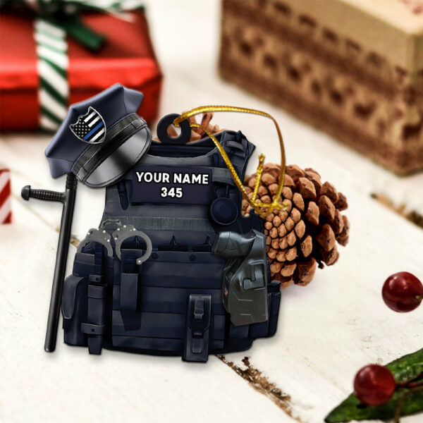 Police Bulletproof Personalized Ornament Gifts For Police Policeman - Image 5