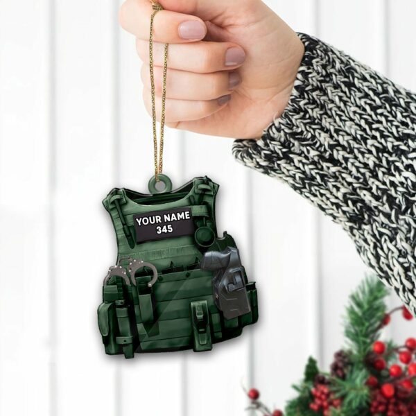Police Bulletproof Personalized Ornament Gifts For Policeman - Image 5