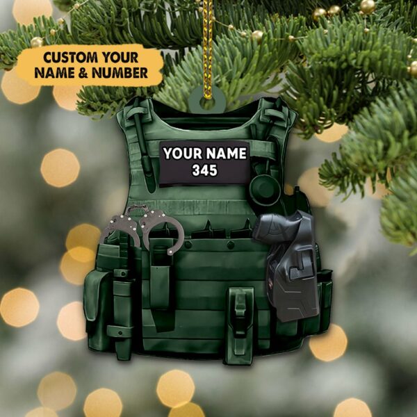 Police Bulletproof Personalized Ornament Gifts For Policeman - Image 2