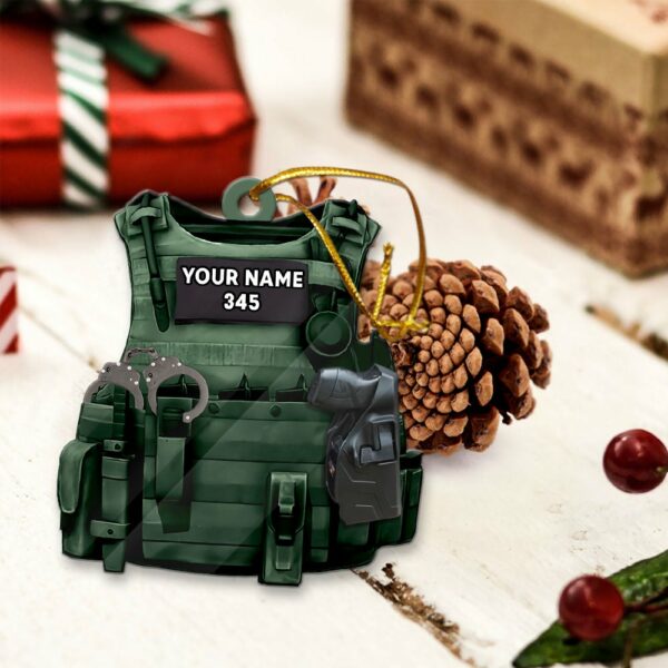 Police Bulletproof Personalized Ornament Gifts For Policeman - Image 3