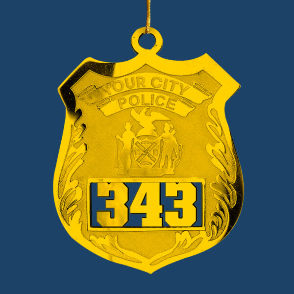 Police Officer Personalized Acrylic Ornament - Police Retirement Gift - Police Badge Ornament - Police Badge Personalized Ornament With Any Number & Dept - Image 4