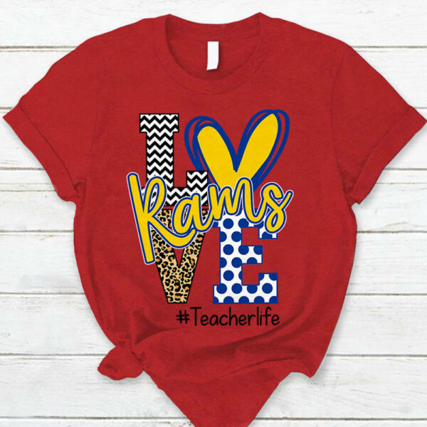 Presonalized Shirt Love Mascot School, School Spirit Custom Hashtags Shirt K1702 - Image 6
