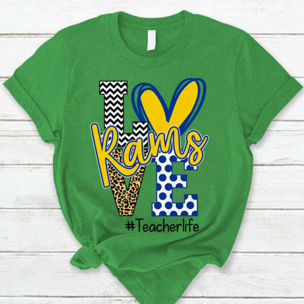 Presonalized Shirt Love Mascot School, School Spirit Custom Hashtags Shirt K1702 - Image 5