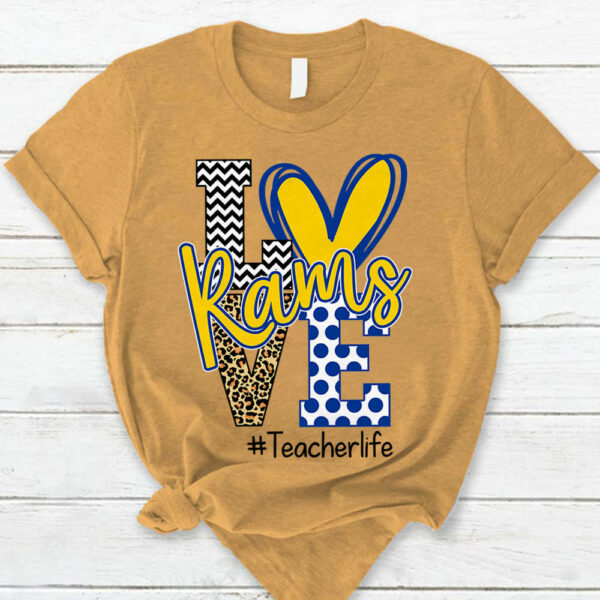 Presonalized Shirt Love Mascot School, School Spirit Custom Hashtags Shirt K1702 - Image 7