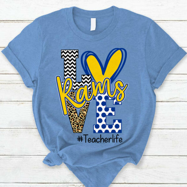 Presonalized Shirt Love Mascot School, School Spirit Custom Hashtags Shirt K1702 - Image 3