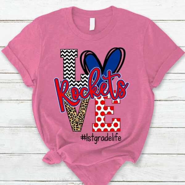 Presonalized Shirt Love Mascot School, School Spirit Custom Hashtags Shirt K1702 - Image 4