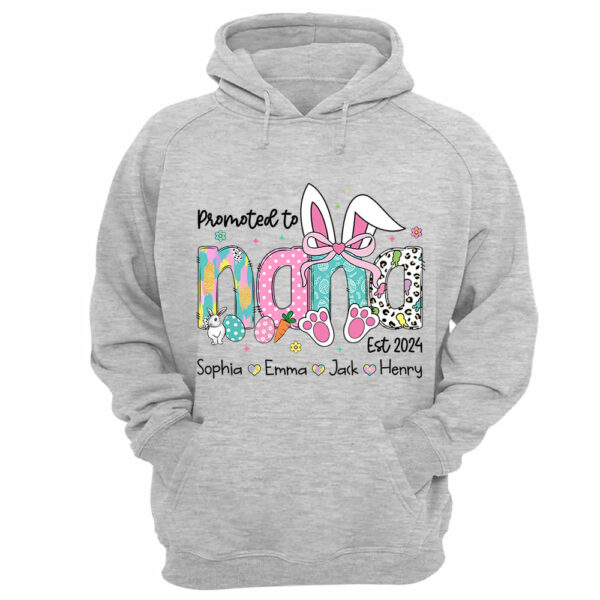 Promoted to Grandma, Personalized Grandma Peeps Easter Shirt, Custom Nickname And Kids T1807 - Image 11