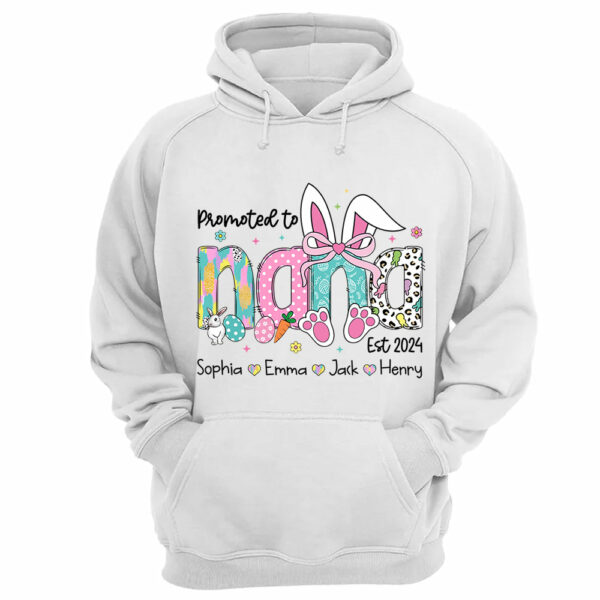 Promoted to Grandma, Personalized Grandma Peeps Easter Shirt, Custom Nickname And Kids T1807 - Image 10