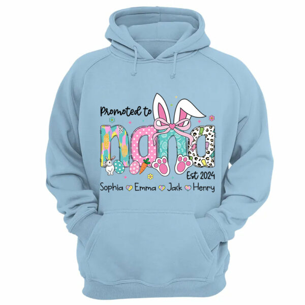 Promoted to Grandma, Personalized Grandma Peeps Easter Shirt, Custom Nickname And Kids T1807 - Image 12