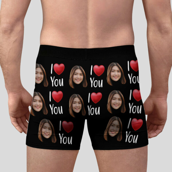 Property Of Girlfriends Personalized Photo Men's Boxer Briefs, Custom Muti-Face Boxer For Husband, Custom Face Underwear, Valentine's Day Gift - Image 3