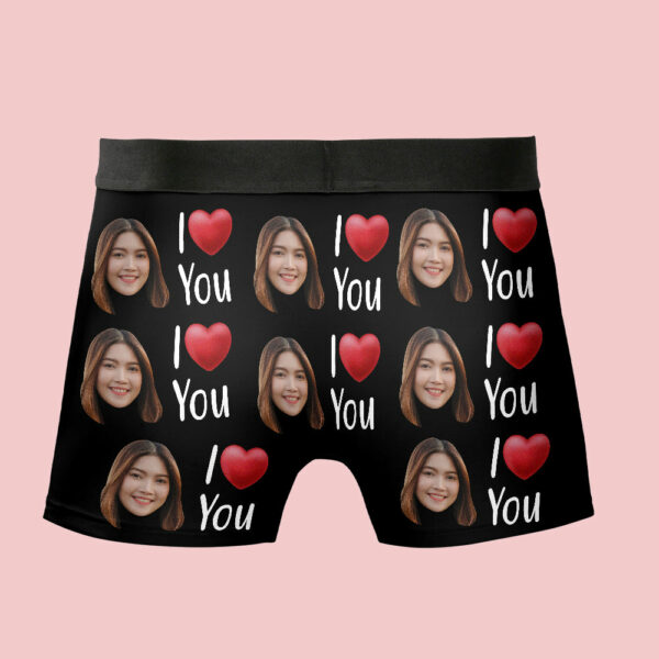 Property Of Girlfriends Personalized Photo Men's Boxer Briefs, Custom Muti-Face Boxer For Husband, Custom Face Underwear, Valentine's Day Gift - Image 4