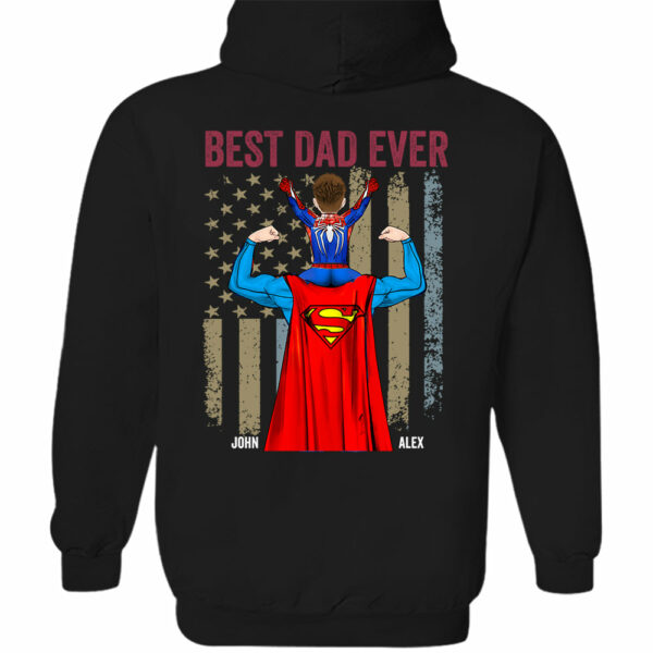 Proud As The Best Dad Ever - Personalized Back Printed Shirt - Image 8