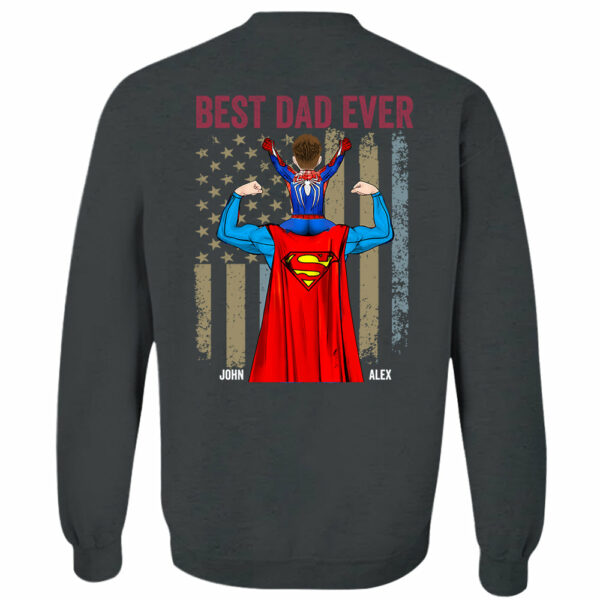 Proud As The Best Dad Ever - Personalized Back Printed Shirt - Image 6